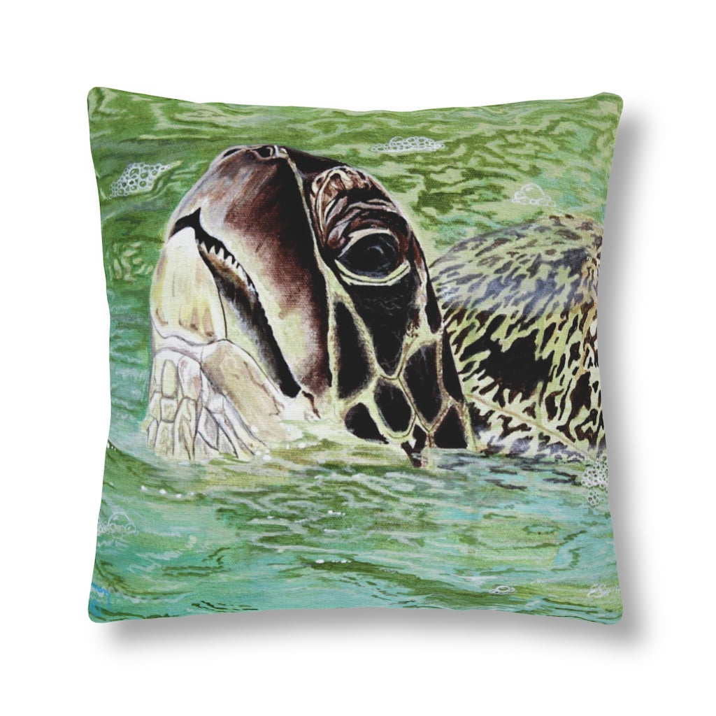 Honu Feeding Waterproof Pillow Home Decor