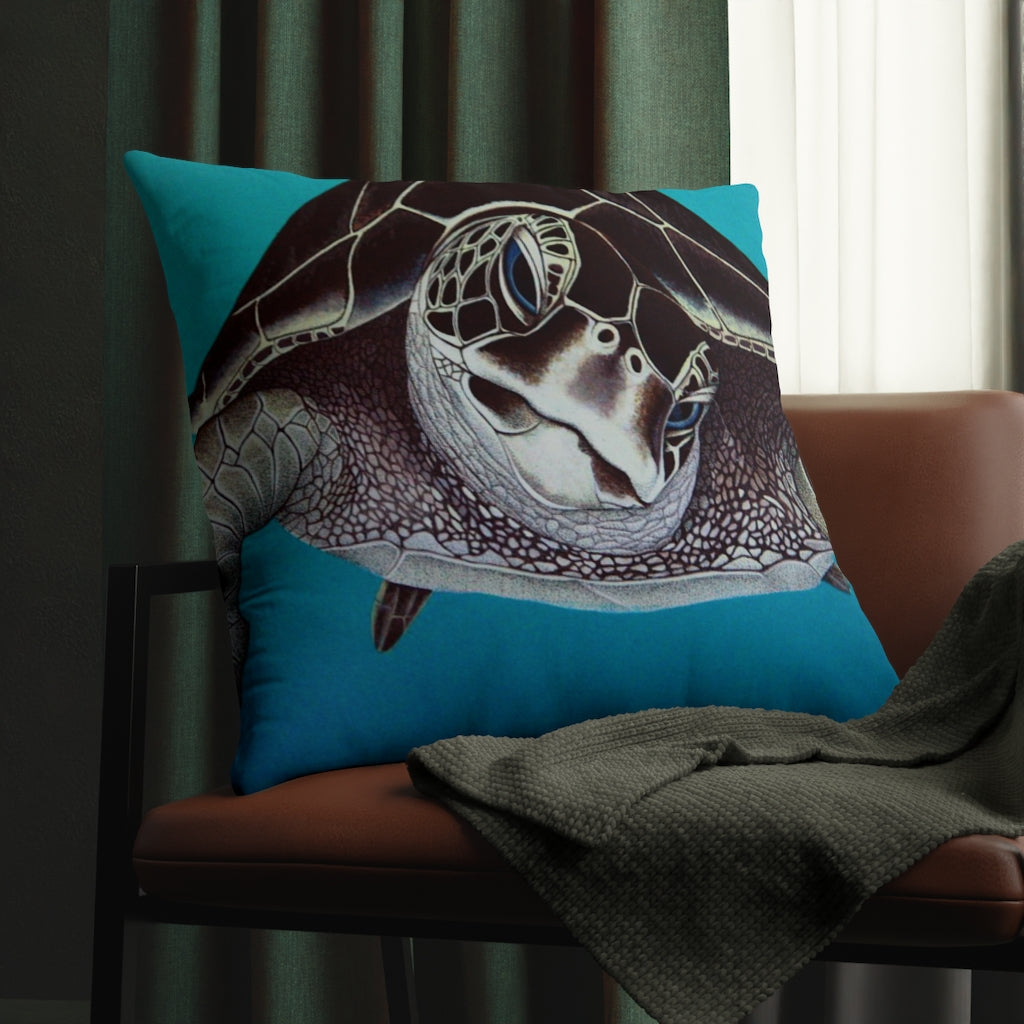 Curious Honu Waterproof Pillow Home Decor