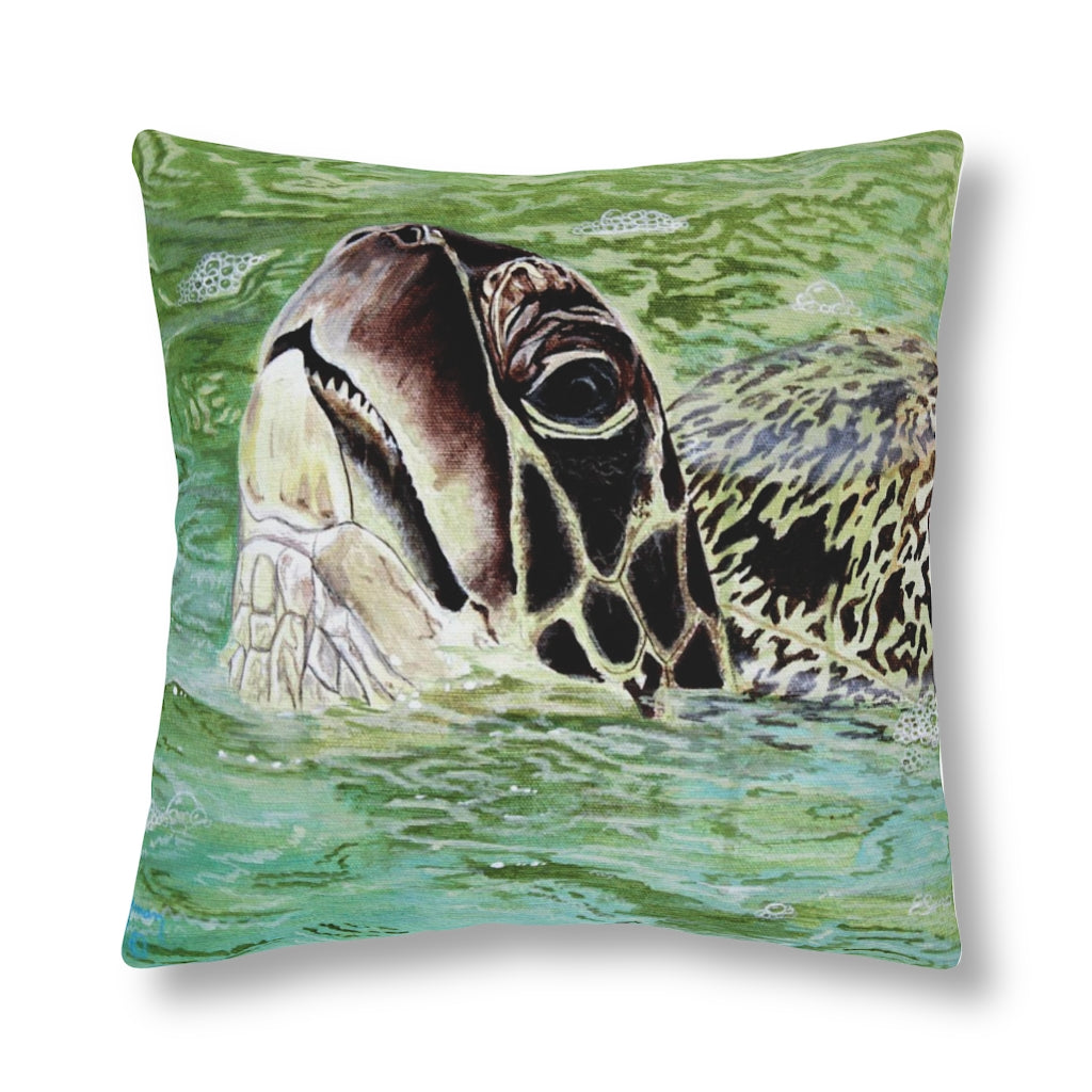 Honu Feeding Waterproof Pillow Home Decor