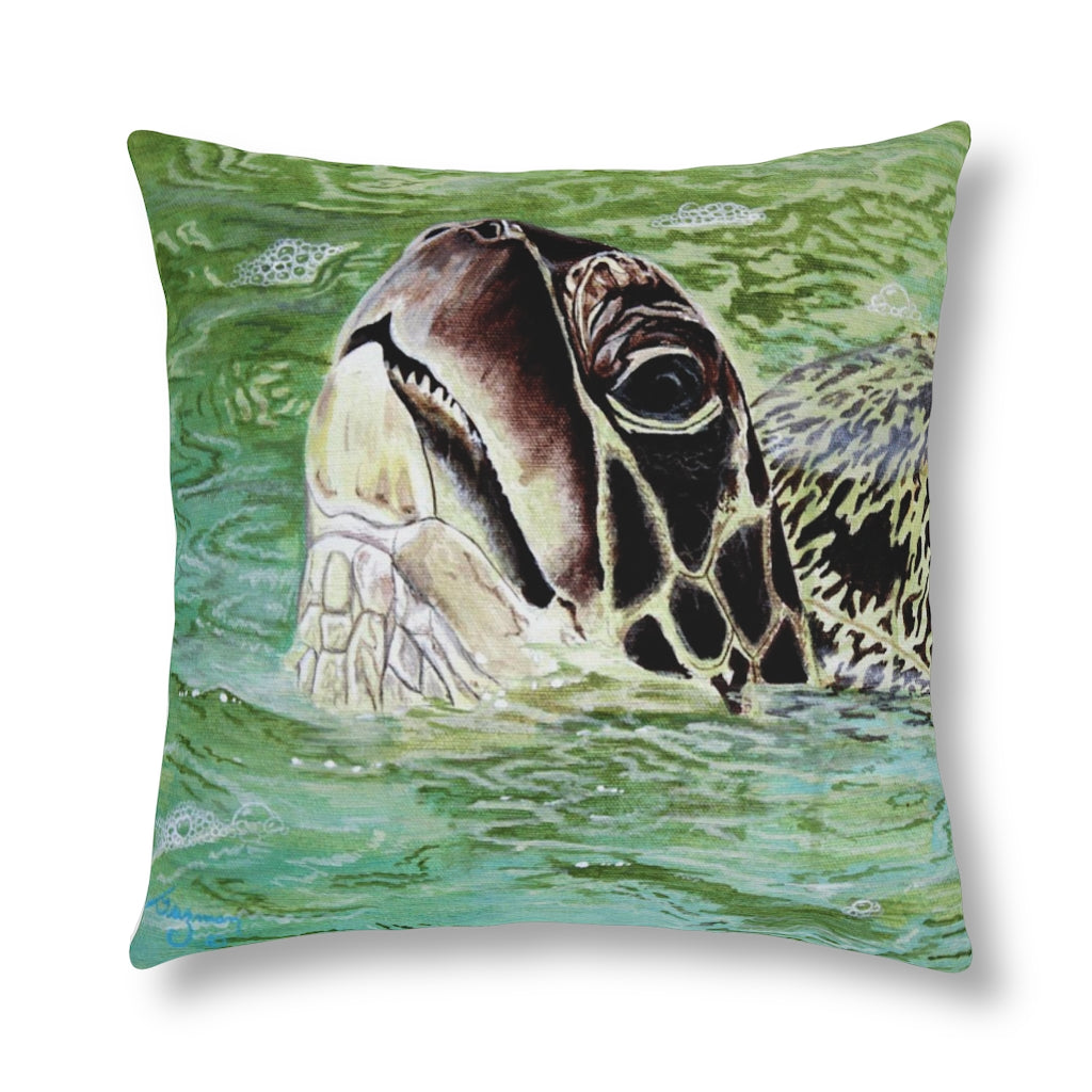 Honu Feeding Waterproof Pillow Home Decor