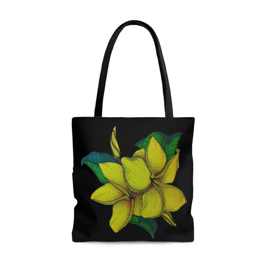 Yellow Plumeria Tote Bag Large Bags