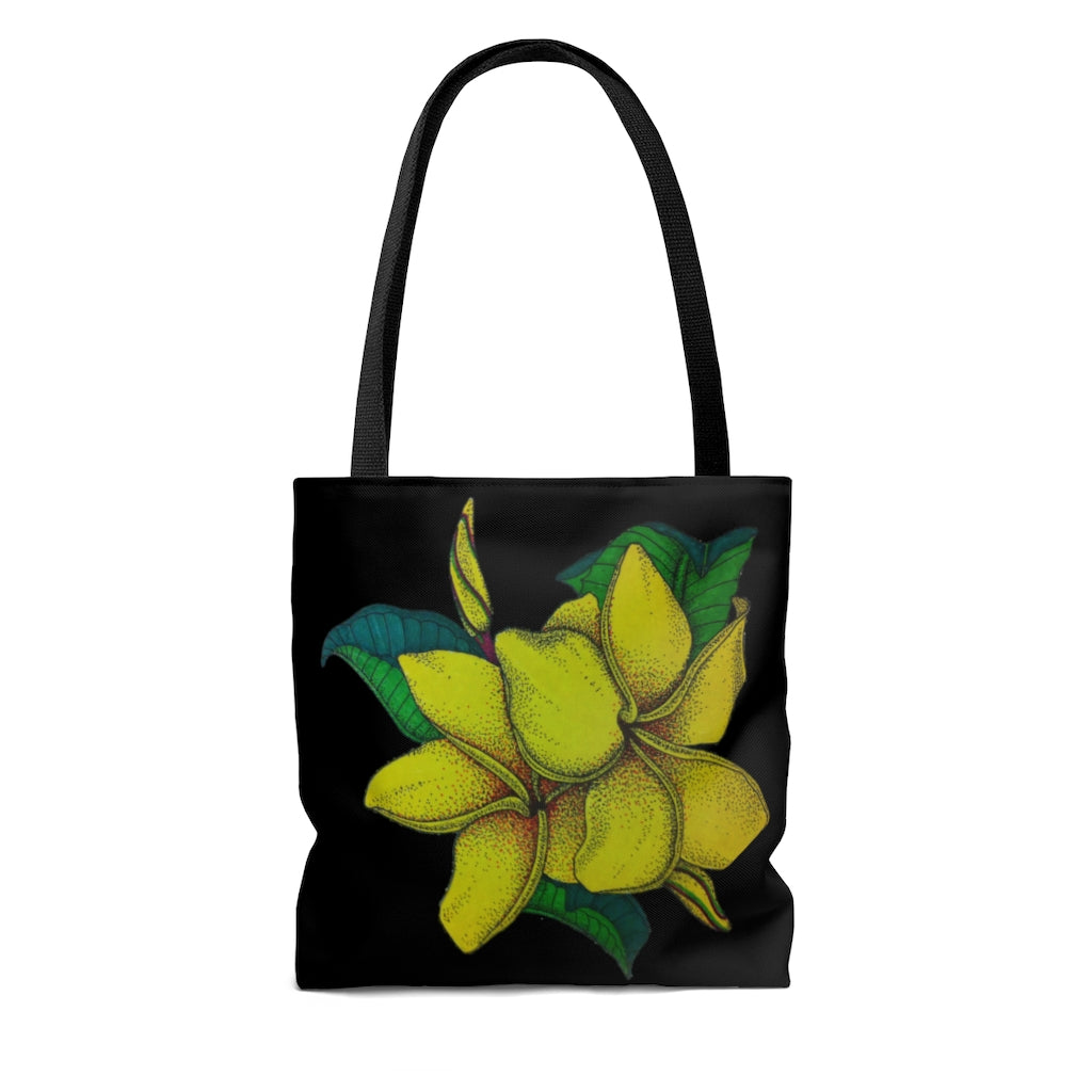 Yellow Plumeria Tote Bag Bags