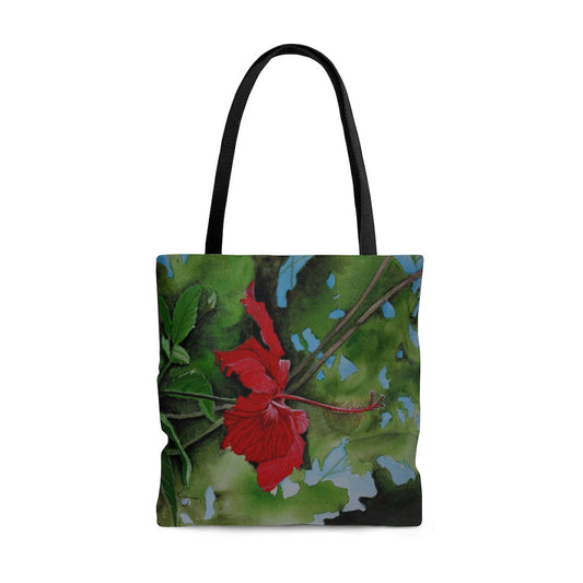 Morning Hibiscus Tote Bag Large Bags