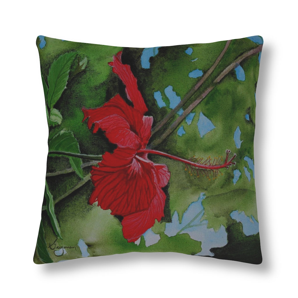 Morning Hibiscus Waterproof Pillow Home Decor