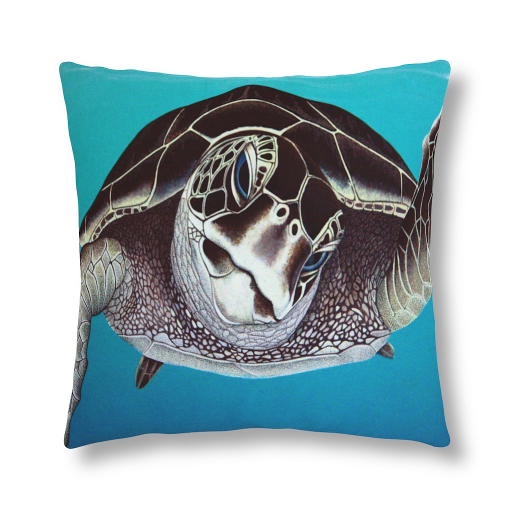 Curious Honu Waterproof Pillow 20 × / Square Home Decor