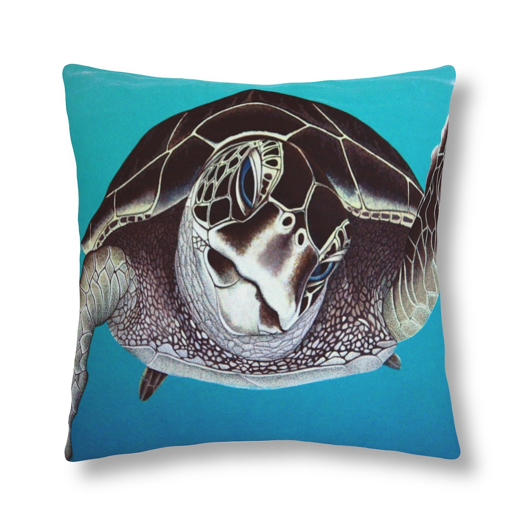 Curious Honu Waterproof Pillow 18 × / Square Home Decor