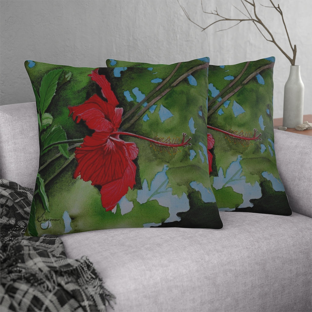 Morning Hibiscus Waterproof Pillow Home Decor