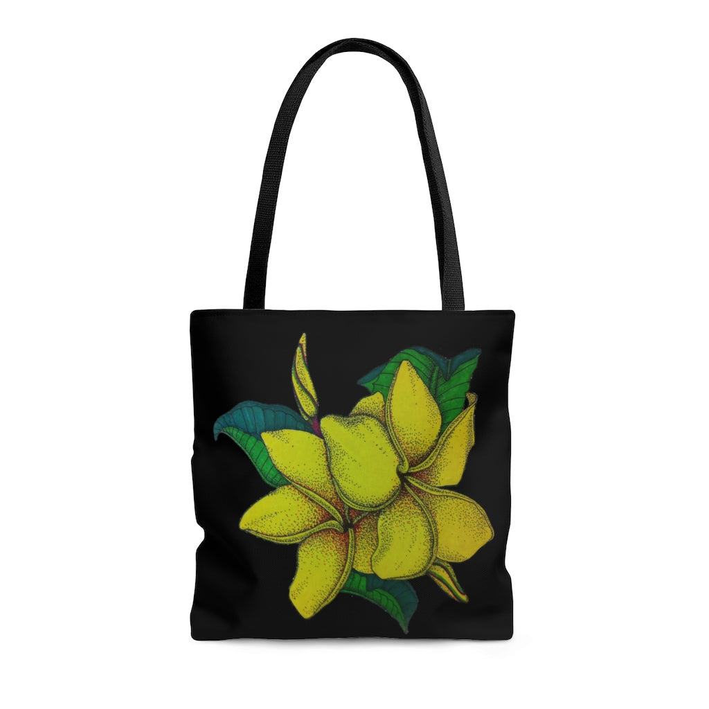 Yellow Plumeria Tote Bag Medium Bags