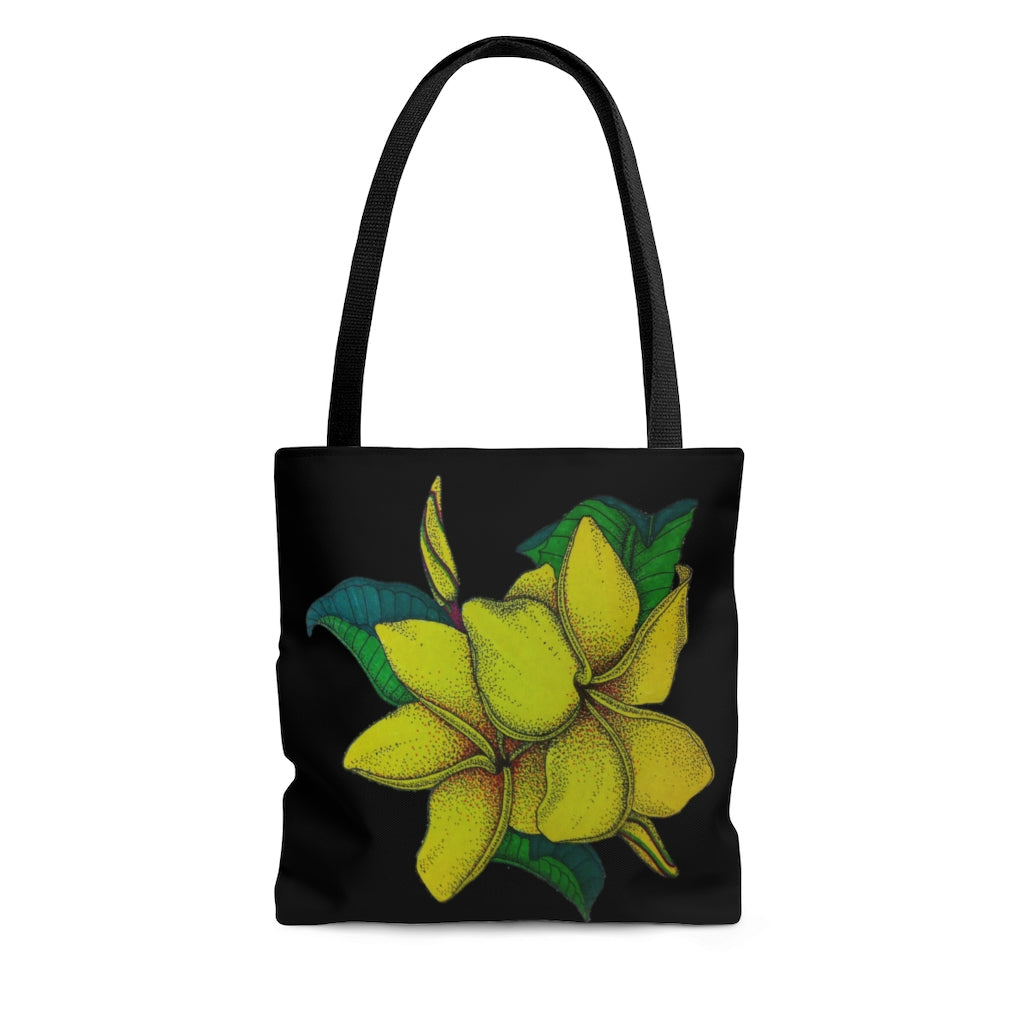 Yellow Plumeria Tote Bag Small Bags