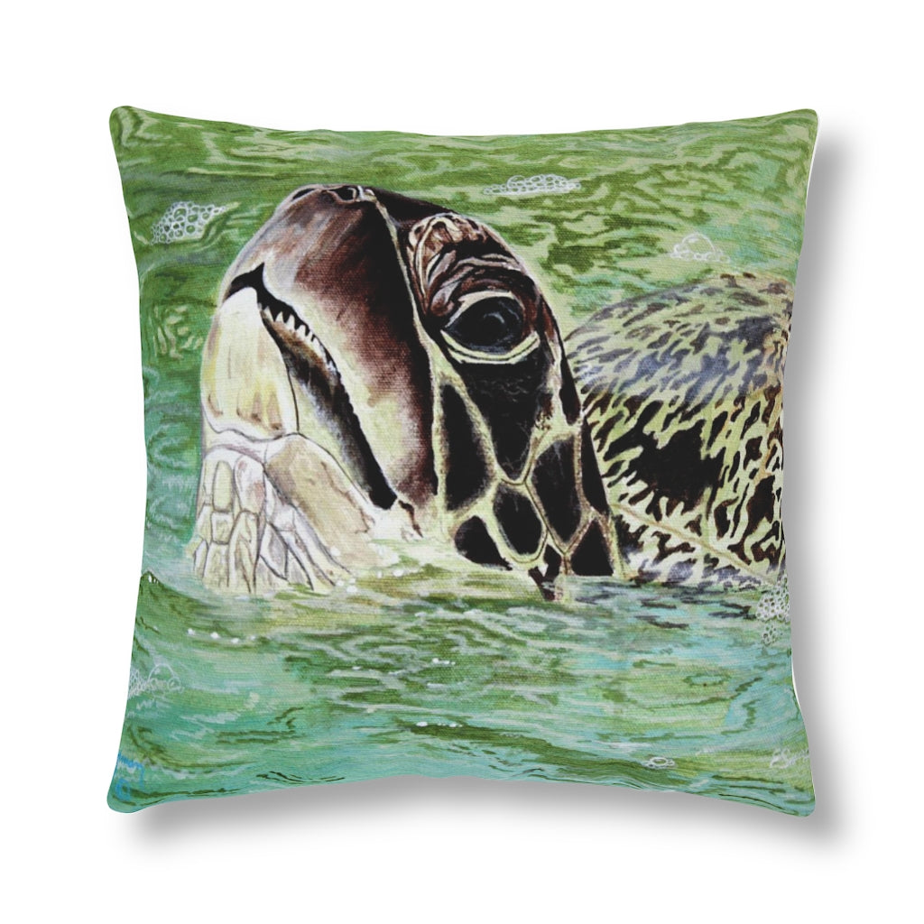 Honu Feeding Waterproof Pillow Home Decor