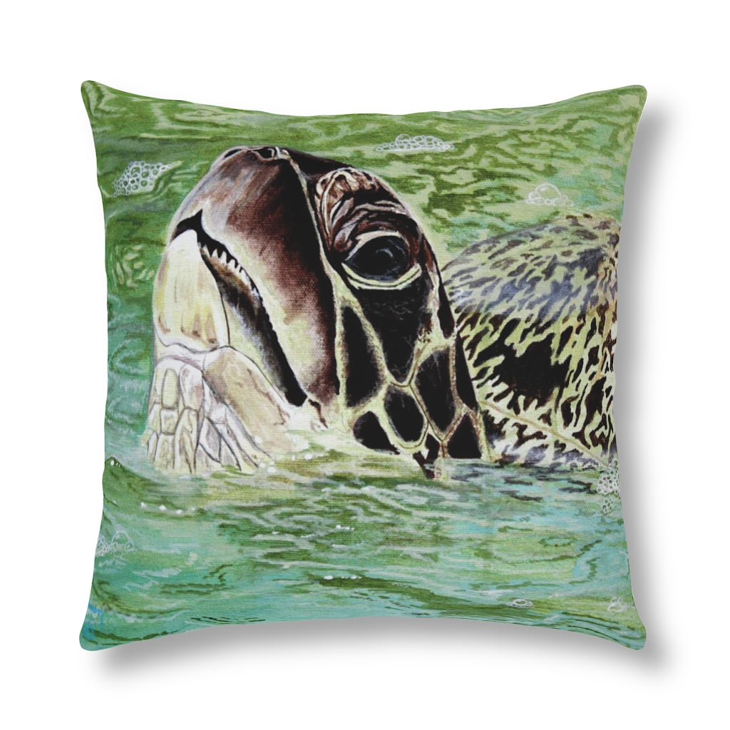 Honu Feeding Waterproof Pillow Home Decor