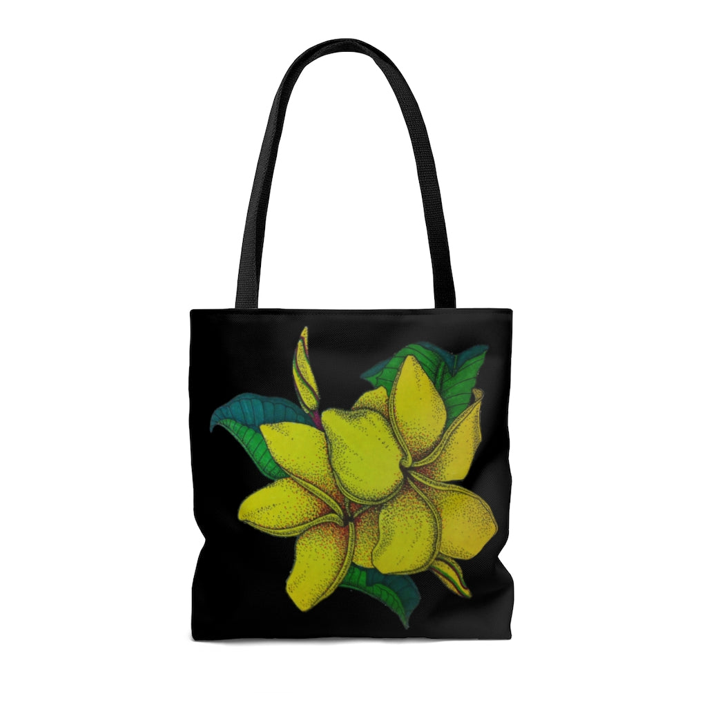 Yellow Plumeria Tote Bag Bags