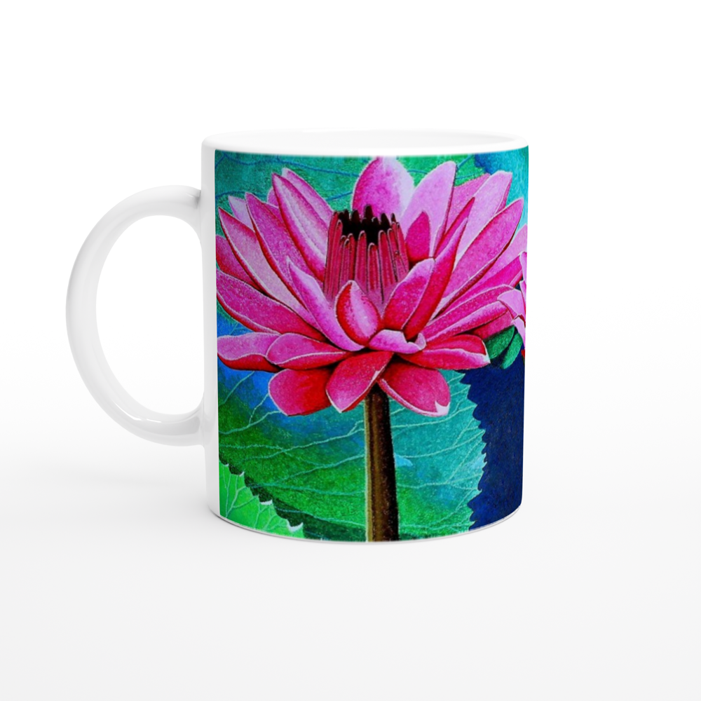 Water Lily 11Oz Mug White Ceramic Print Material